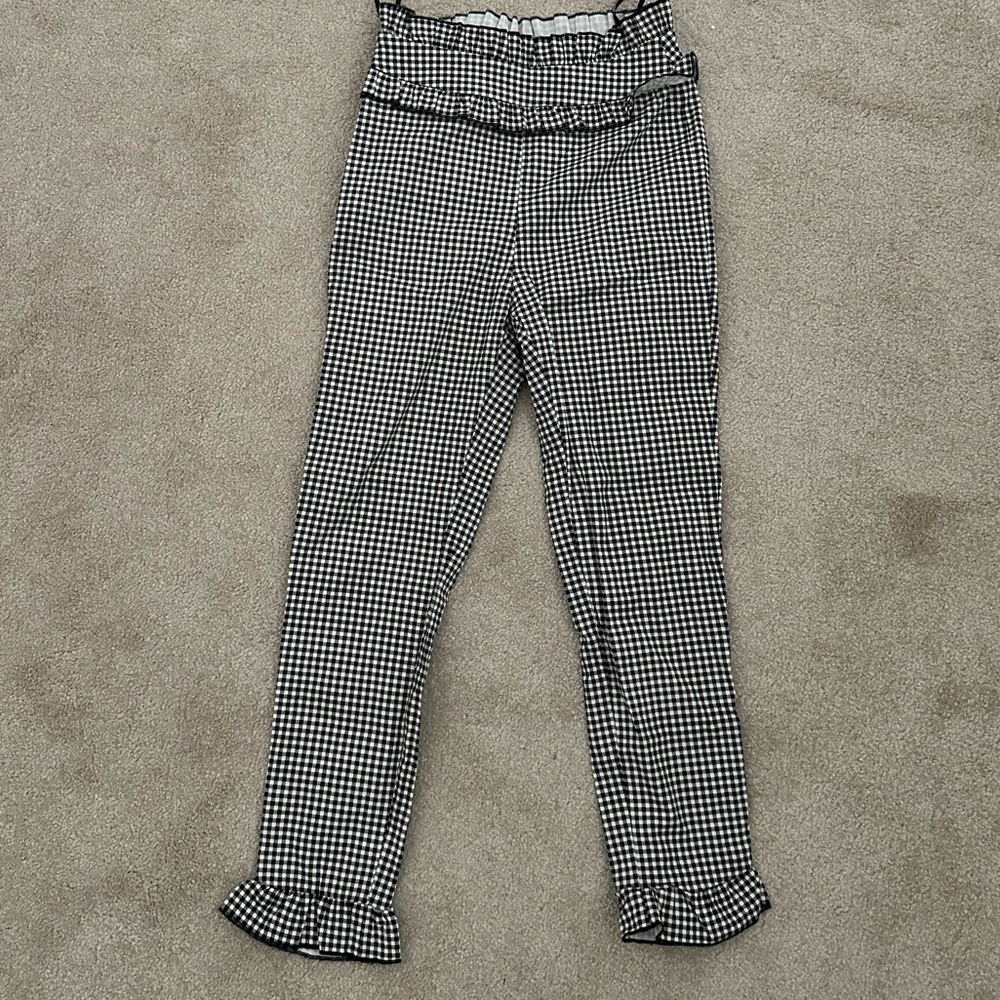 Black and white trouser